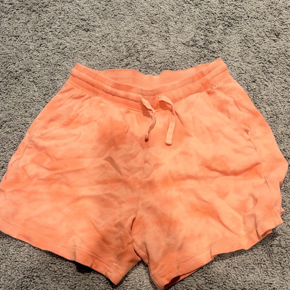 Women's Orange Casual Shorts